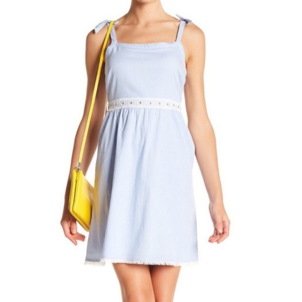 Kensie Light Blue Tie-Shoulder Sundress